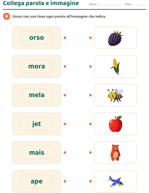 Anteprima della scheda di Vocabolario illustrato per Scuola dell'infanzia (5-7 anni)