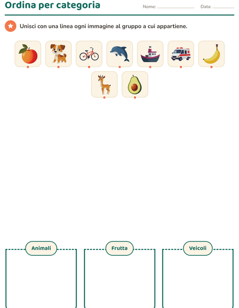 Anteprima della scheda di Vocabolario illustrato per Scuola dell'infanzia (5-7 anni)