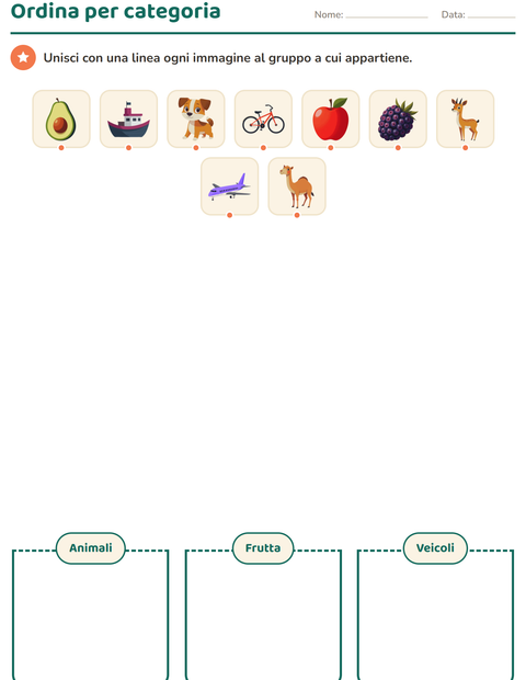 Anteprima della scheda di Vocabolario illustrato per Scuola dell'infanzia (5-7 anni)