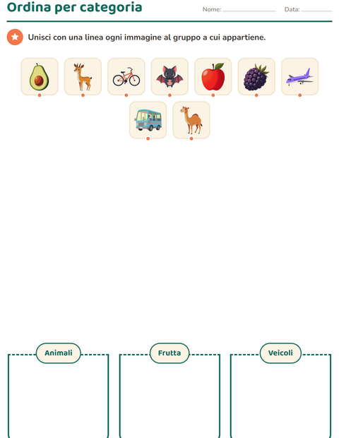 Anteprima della scheda di Vocabolario illustrato per Scuola dell'infanzia (5-7 anni)