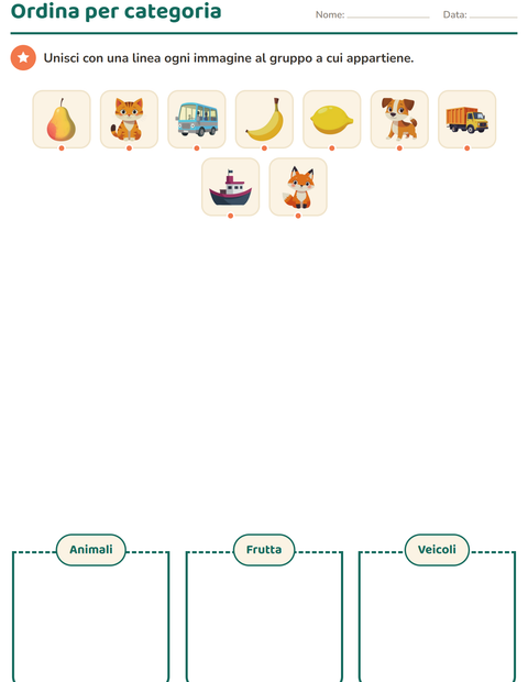 Anteprima della scheda di Vocabolario illustrato per Scuola dell'infanzia (5-7 anni)