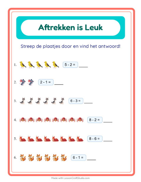Aftrekken tot 10 – Boswezens