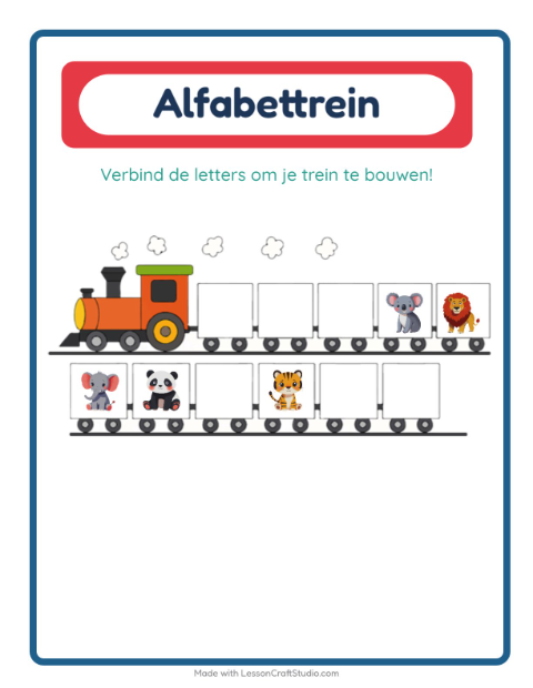 Alfabettrein – Dierentuindieren