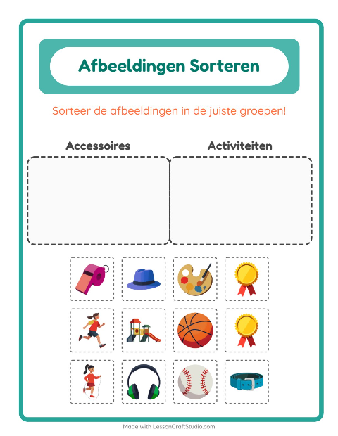 Plaatjes sorteren: Accessoires en Activiteiten