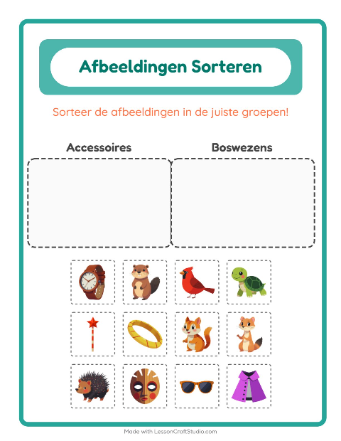 Plaatjes sorteren: Accessoires en Boswezens