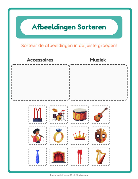 Plaatjes sorteren: Accessoires en Muziek