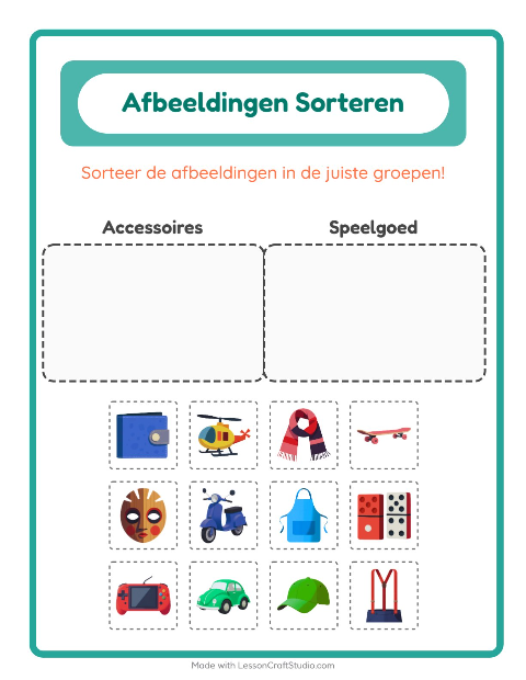 Plaatjes sorteren: Accessoires en Speelgoed