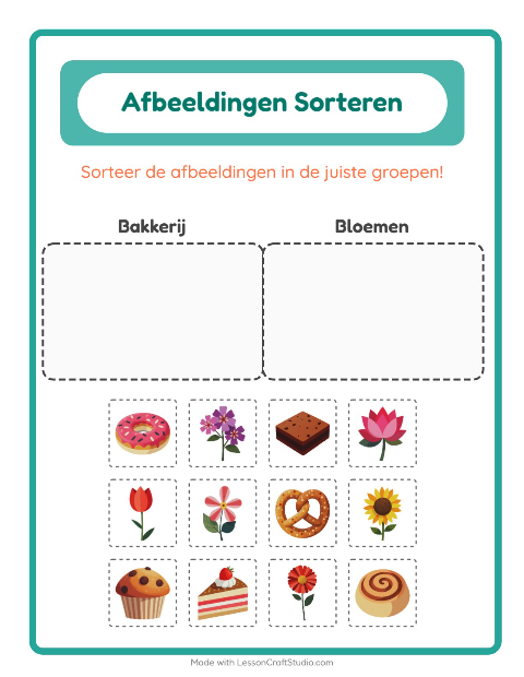Plaatjes sorteren: Bakkerij en Bloemen