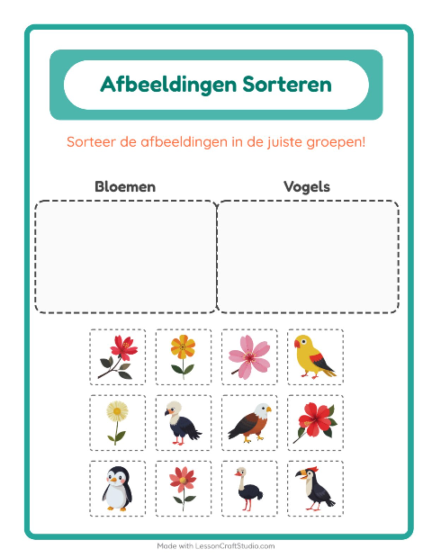 Plaatjes sorteren: Bloemen en Vogels