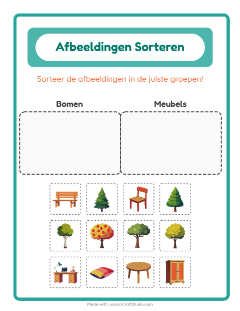 Plaatjes sorteren: Bomen en Meubels