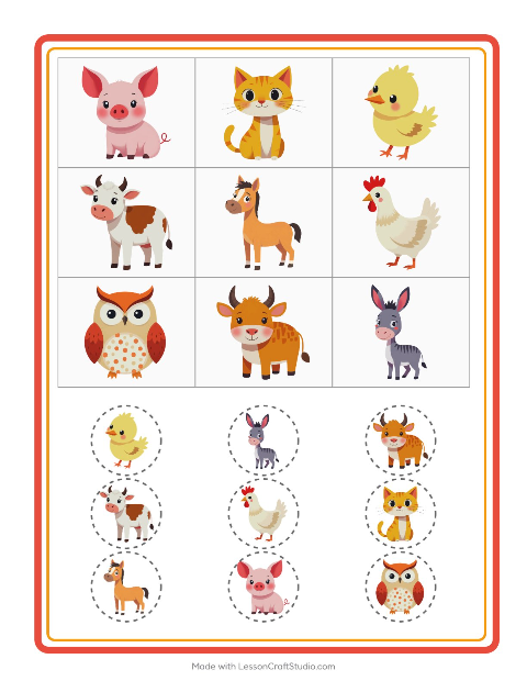 Beeldbingo – Boerderijdieren