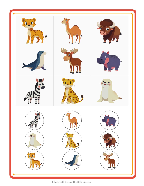 Beeldbingo – Dierentuindieren
