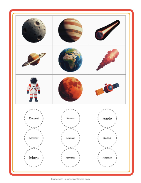 Beeldbingo met sterren – werkblad voor kleuters — 2