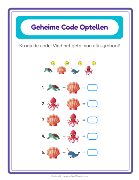 Rekencode – Oceaanleven