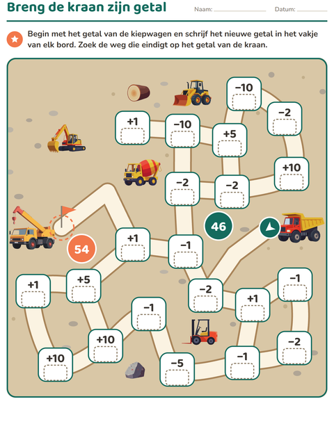 Voorbeeld van het Doolhofpuzzels-werkblad voor groep 4