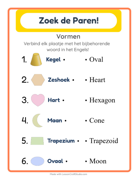Engels beeld-woord-koppelen – Vormen