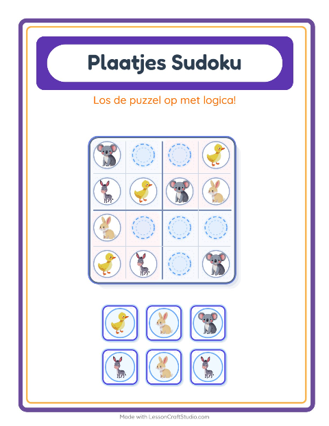 Beeldsudoku – Dieren