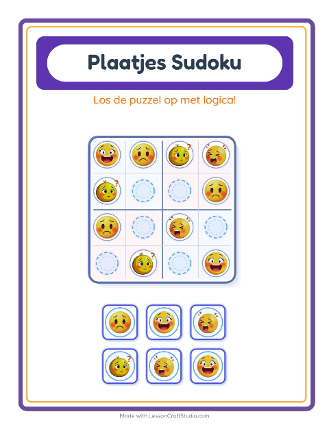 Beeldsudoku – Emoties