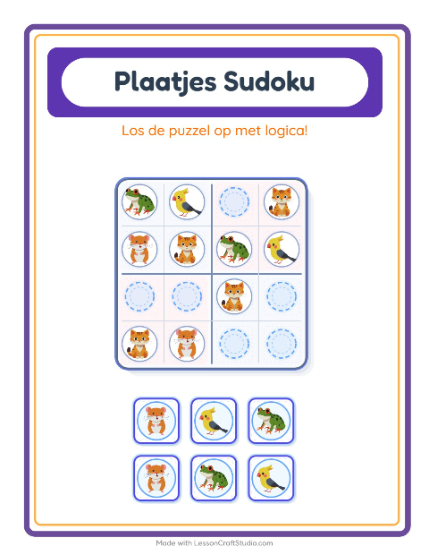 Beeldsudoku – Huisdieren