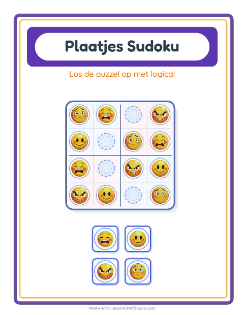 Beeldsudoku – Emoties