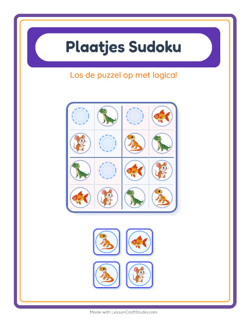 Beeldsudoku – Huisdieren