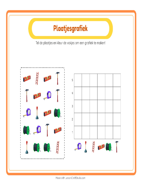 Voorbeeld van Tel en vul het diagram in: Gereedschap