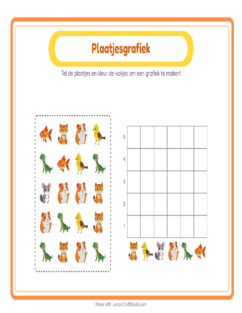 Voorbeeld van Tel en vul het diagram in: Huisdieren