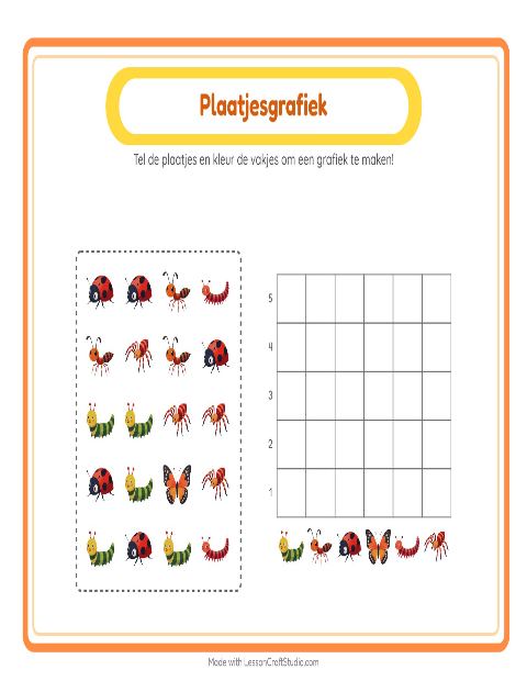 Voorbeeld van Tel en vul het diagram in: Insecten en beestjes