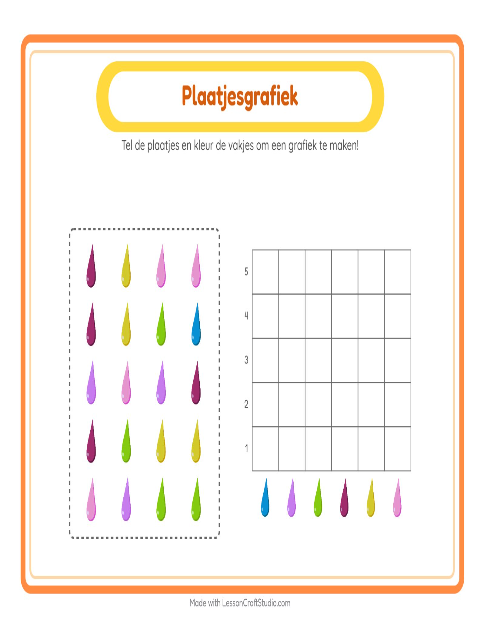 Voorbeeld van Tel en vul het diagram in: Kleuren