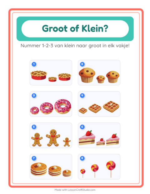 Groot en klein – Desserts en snoep