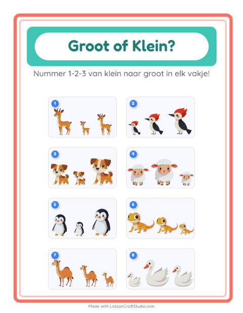 Groot en klein – Dieren