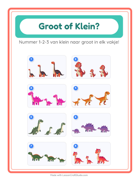 Groot en klein – Dinosaurussen