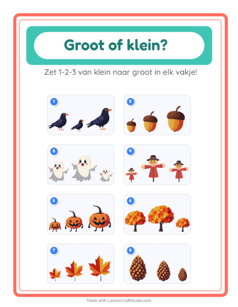 groot-klein-oplopende-volgorde-diversen