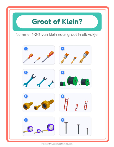 Groot en klein – Gereedschap