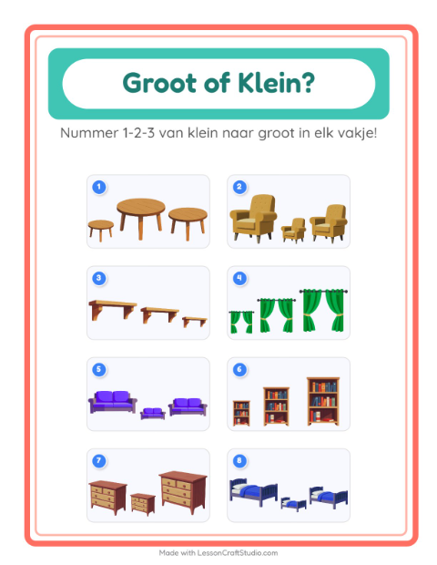 Groot en klein – Meubels