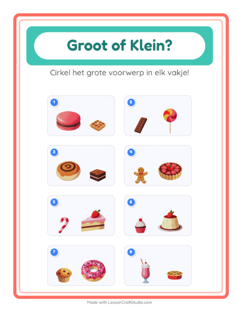 Groot en klein – Desserts en snoep