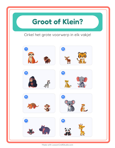 Groot en klein – Dierentuindieren