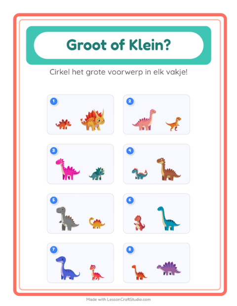 Groot en klein – Dinosaurussen