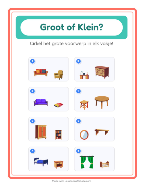 Groot en klein – Meubels
