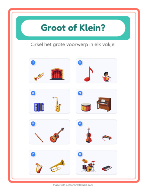 Groot en klein – Muziek