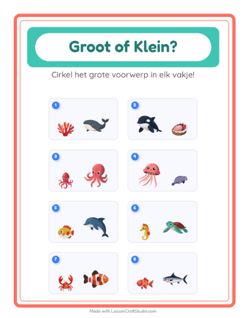 Groot en klein – Oceaanleven