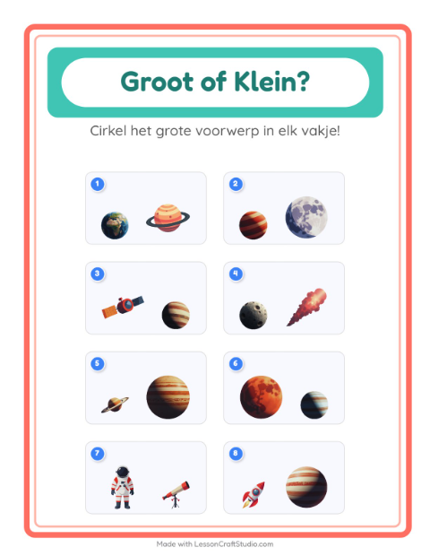 Groot en klein – Ruimte