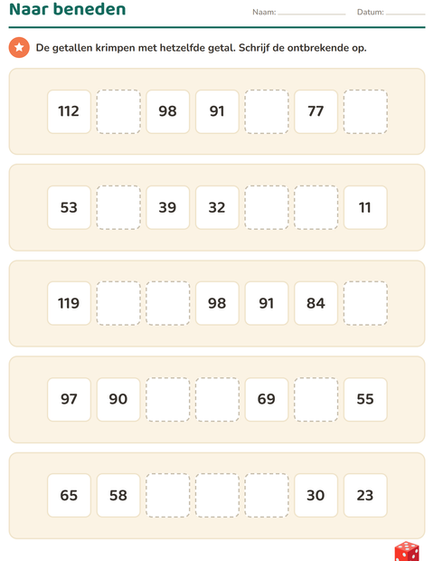 Getalpatronen en getalmachines – groep 5 — 5