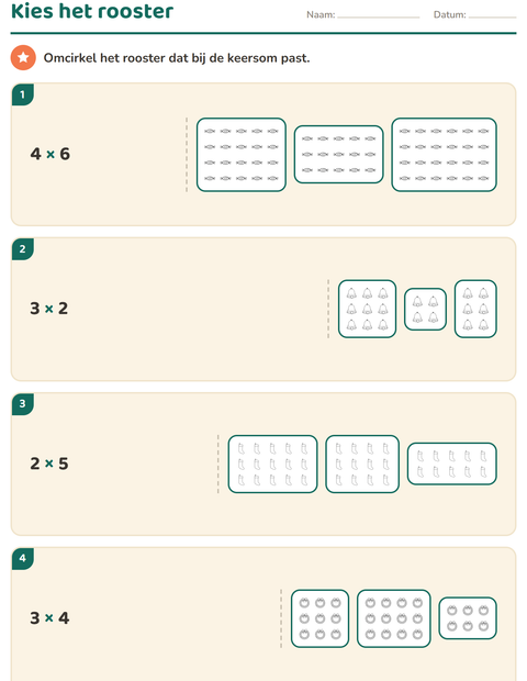 Voorbeeld van het Keersommen-werkblad met Kerstmis Z/W voor groep 4
