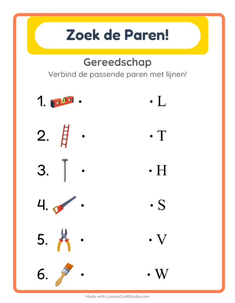 Beginletters – Gereedschap