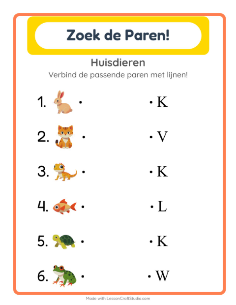 Beginletters – Huisdieren