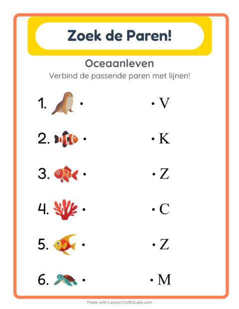 Beginletters – Oceaanleven