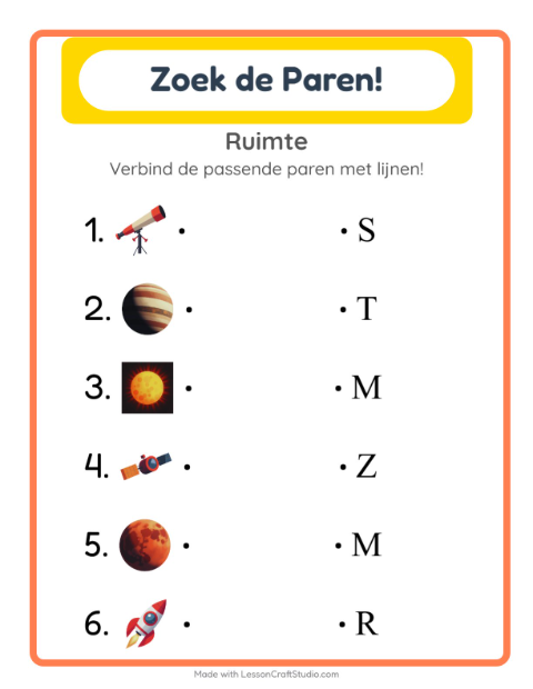 Beginletters – Ruimte