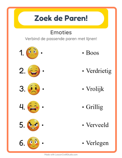 Woordjes lezen – Emoties