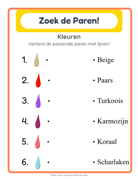 Woordjes lezen – Kleuren